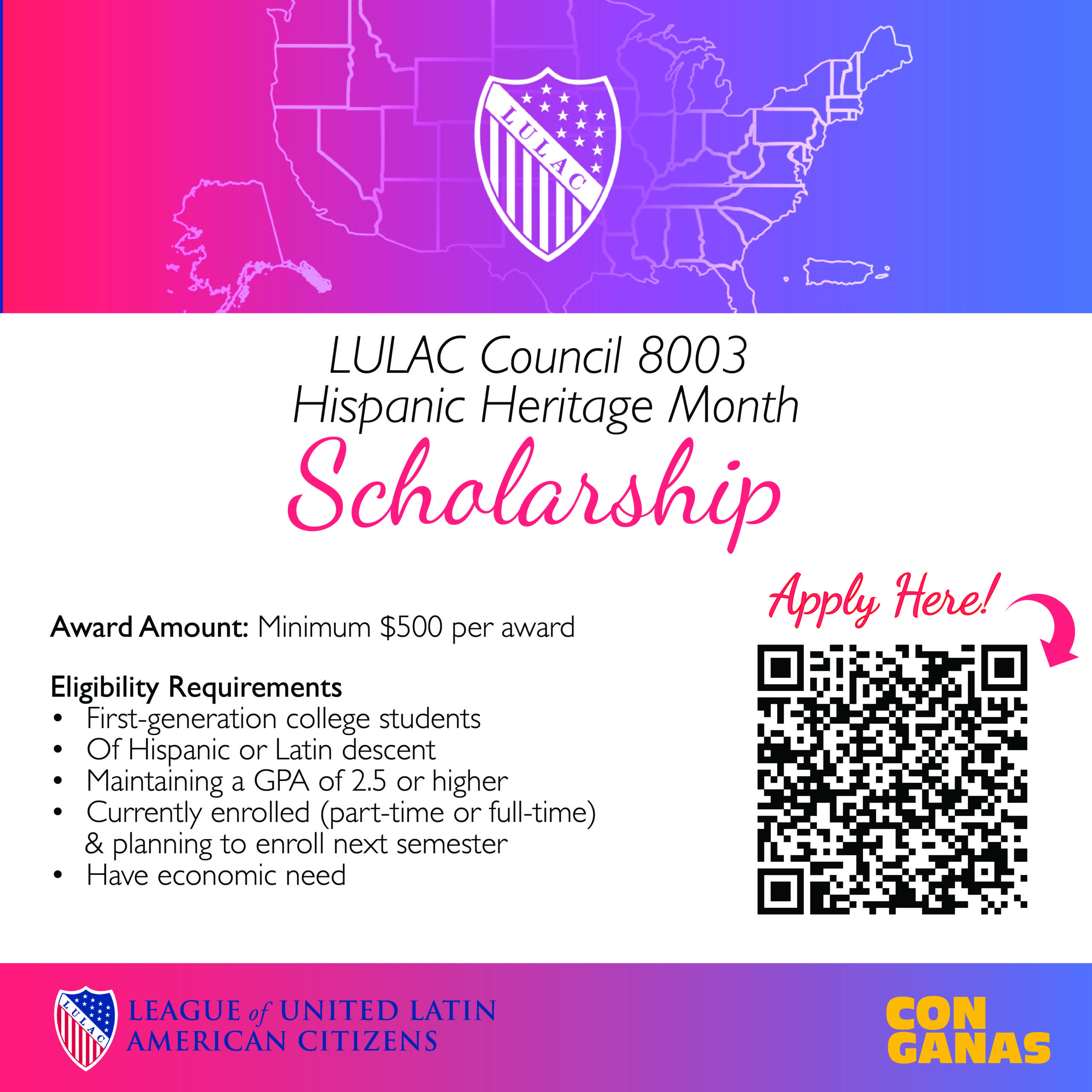 Hispanic Heritage Month LULAC Scholarship